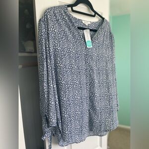 Brand New Stitch Fix Blue & White Blouse